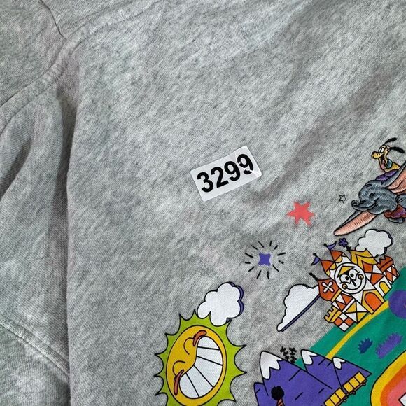 Disney Sweatshirt Womens Small Gray 2025 Play in the Parks Disney World Teacups - Picture 9 of 9